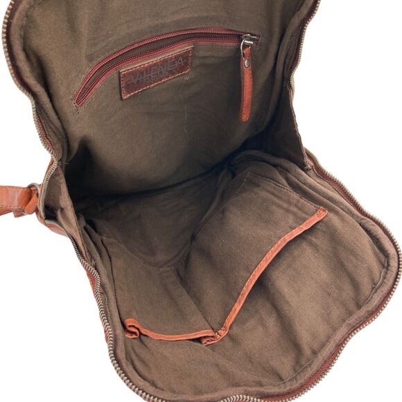 VILENCA Holland Emilia $711 Intrecciato Woven Leather Backpack Cognac Color main image 7